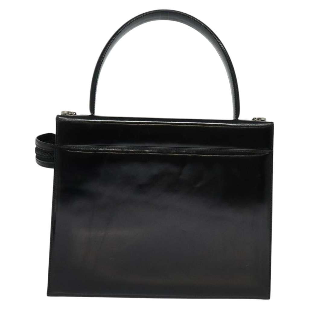 Salvatore Ferragamo Gancini handbag Black Good condition - Back View