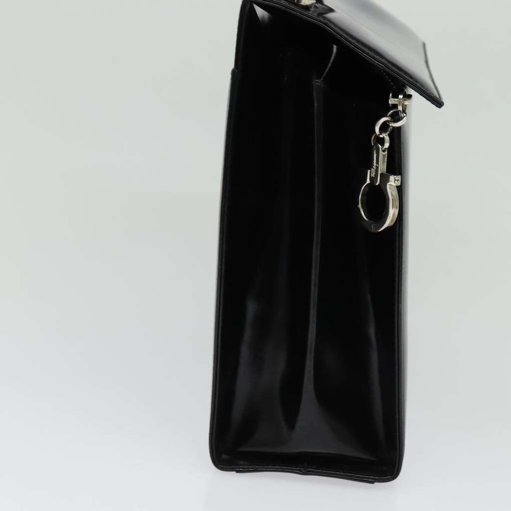 Salvatore Ferragamo Gancini handbag Black Good condition - Inside View
