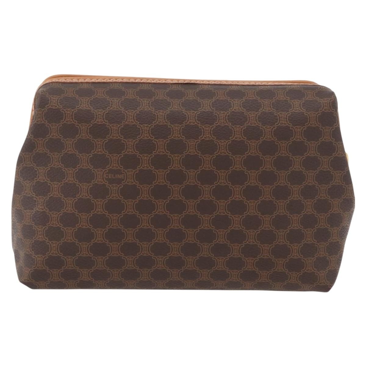 Celine Macadam Pochette Brown Canvas Good condition - Back View