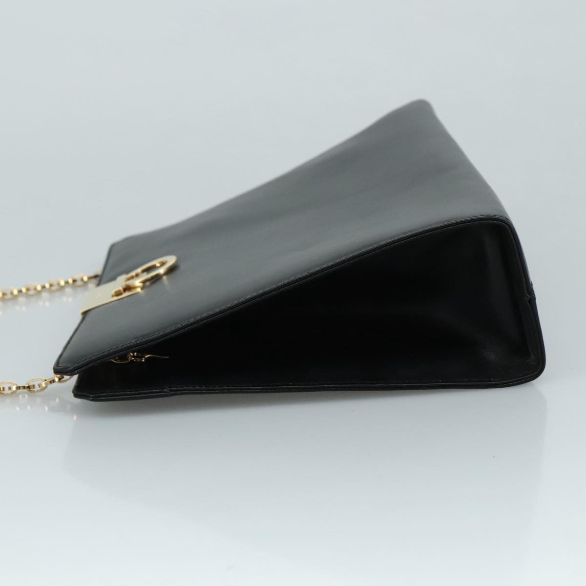 Salvatore Ferragamo Gancini Shoulder Bag Black Leather Good condition - Model View