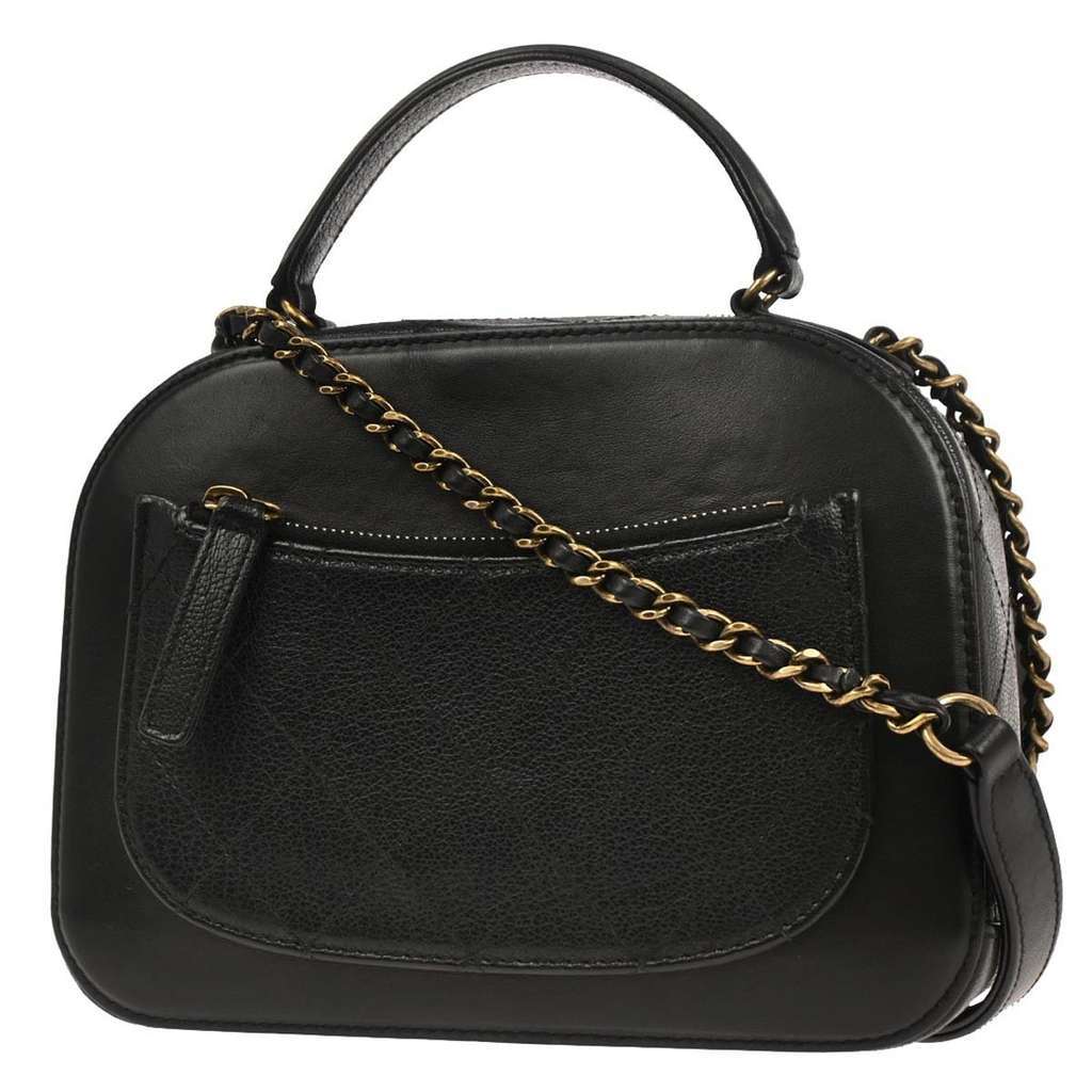 Chanel Coco Curve Vanity Case Black Leather Good condition - Back View