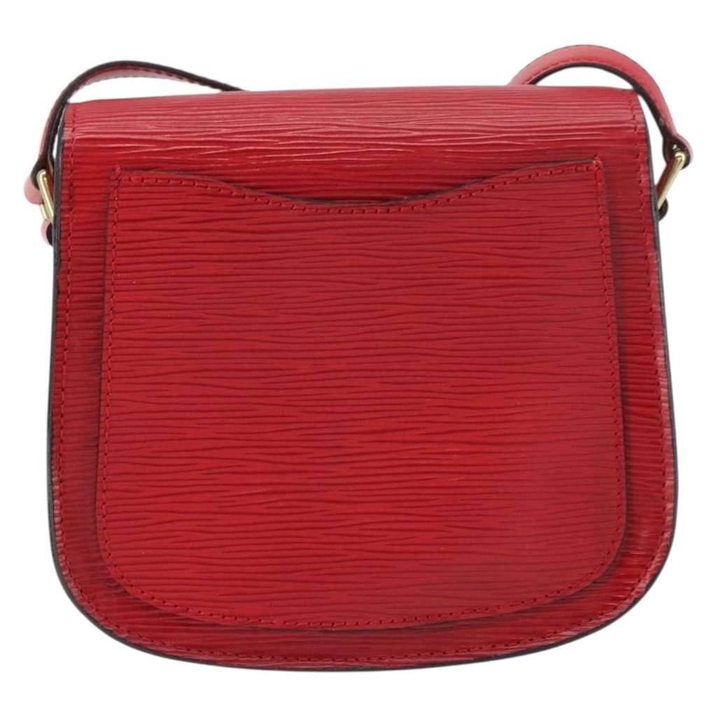 Louis Vuitton Saint Cloud Handbag Red Leather Good condition - Back View