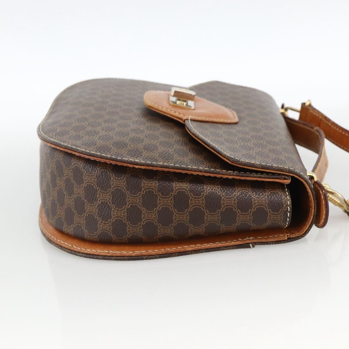 Celine Vintage Macadam Handbag Brown Canvas Fair condition - Model View