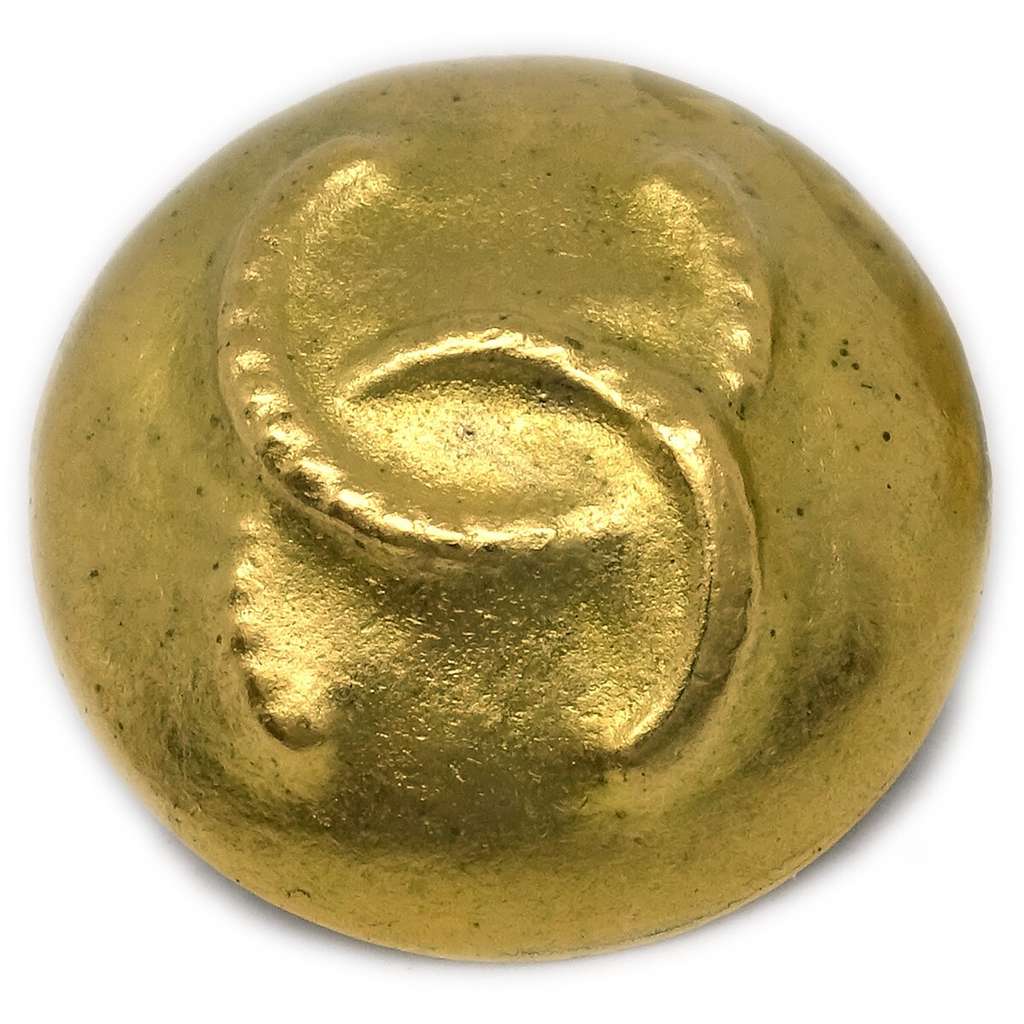 Chanel Vintage CC Round Button Clip-On Earrings Gold Good condition - Inside View