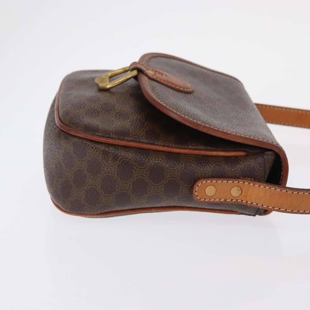 Celine Vintage Macadam Shoulder Bag Brown Canvas Good condition - Inside View