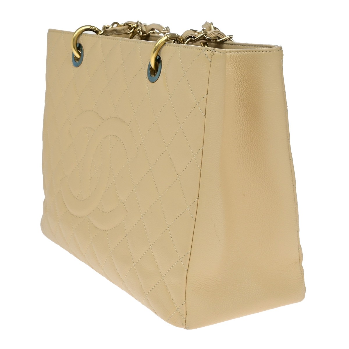 Chanel Grand Shopping Tote Beige Leather Good condition - Inside View