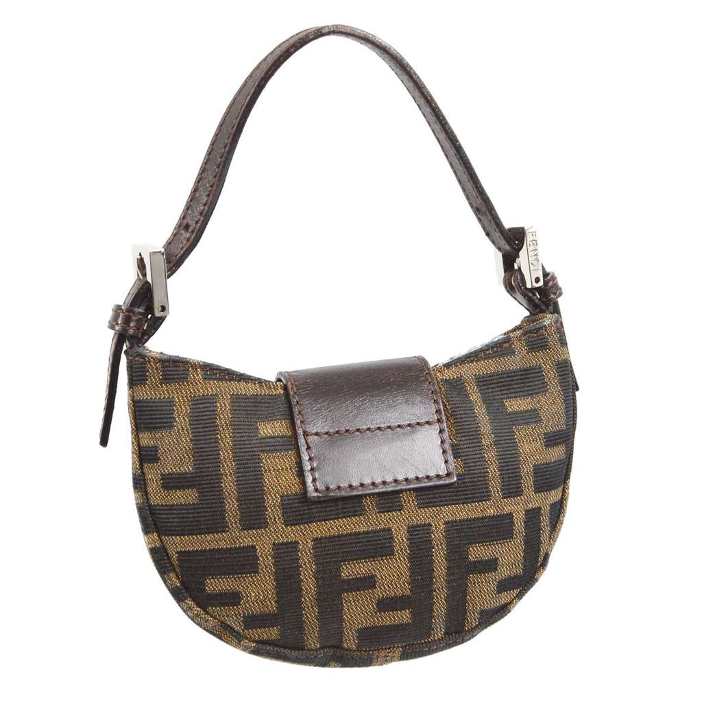 Fendi Cookie Hobo Brown Canvas Good condition - Back View