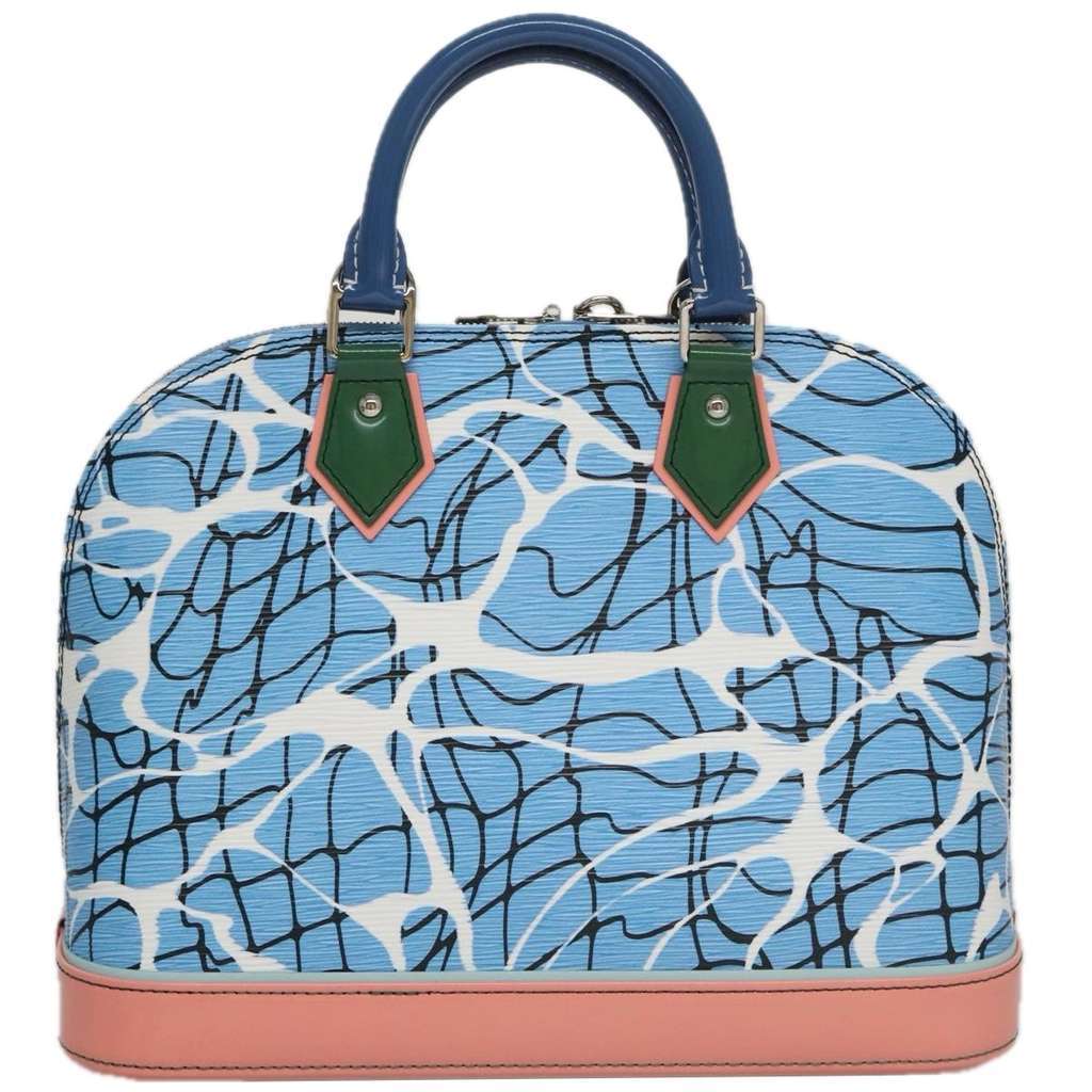 Louis Vuitton Alma Handbag Blue Leather Good condition - Back View