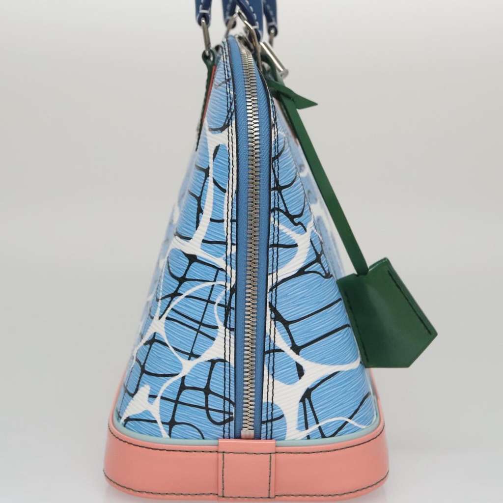 Louis Vuitton Alma Handbag Blue Leather Good condition - Model View