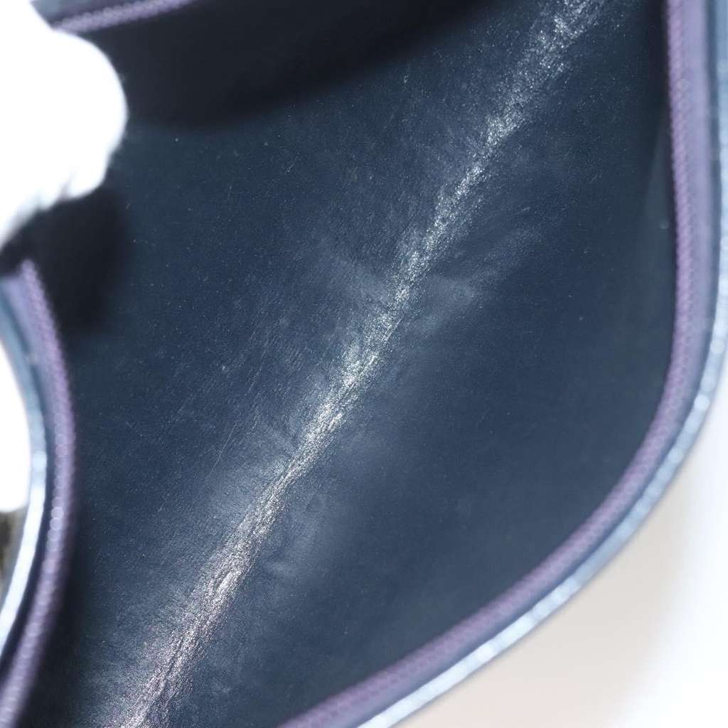 Christian Dior Vintage Trotter Shoulder Bag Navy Canvas Good condition - Box View