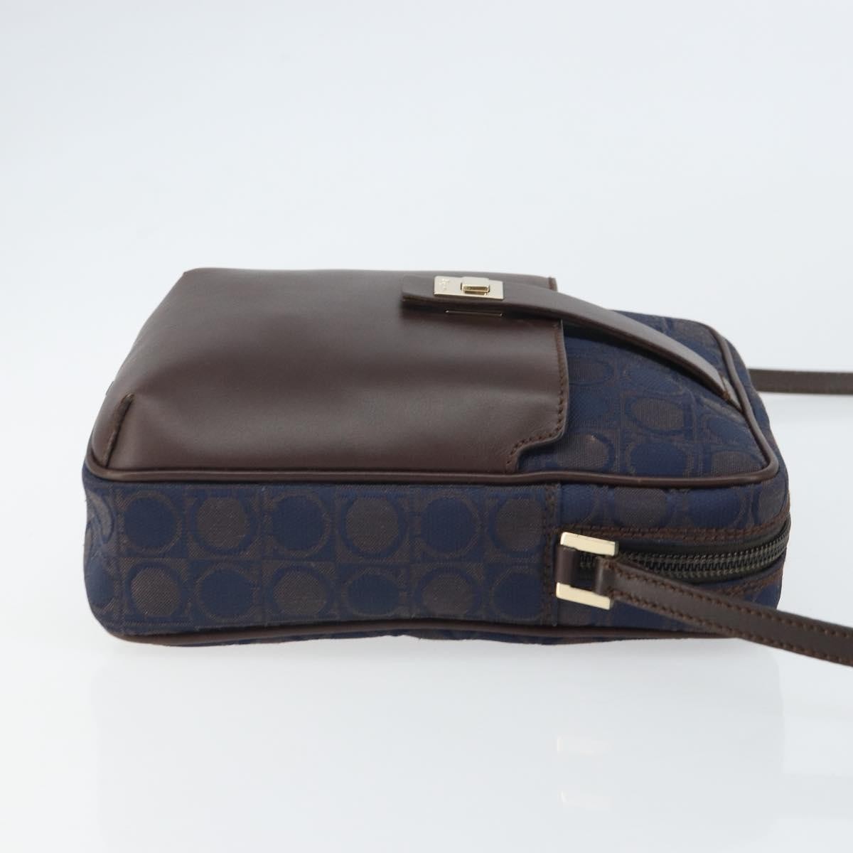 Salvatore Ferragamo Gancini Shoulder Bag Navy Good condition - Inside View