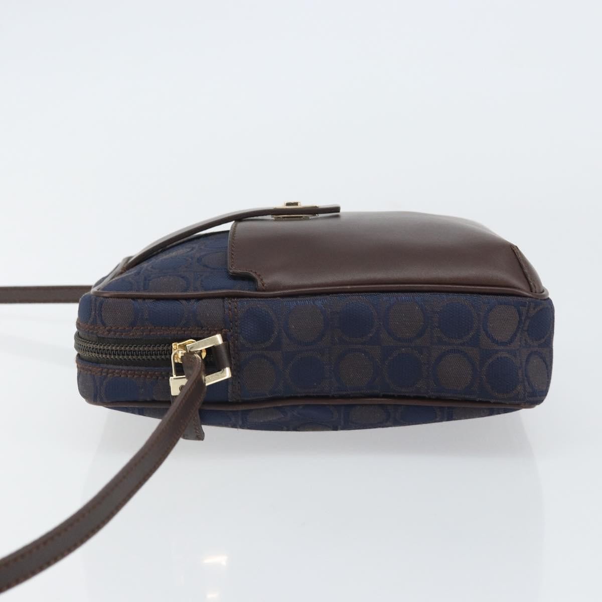 Salvatore Ferragamo Gancini Shoulder Bag Navy Good condition - Model View