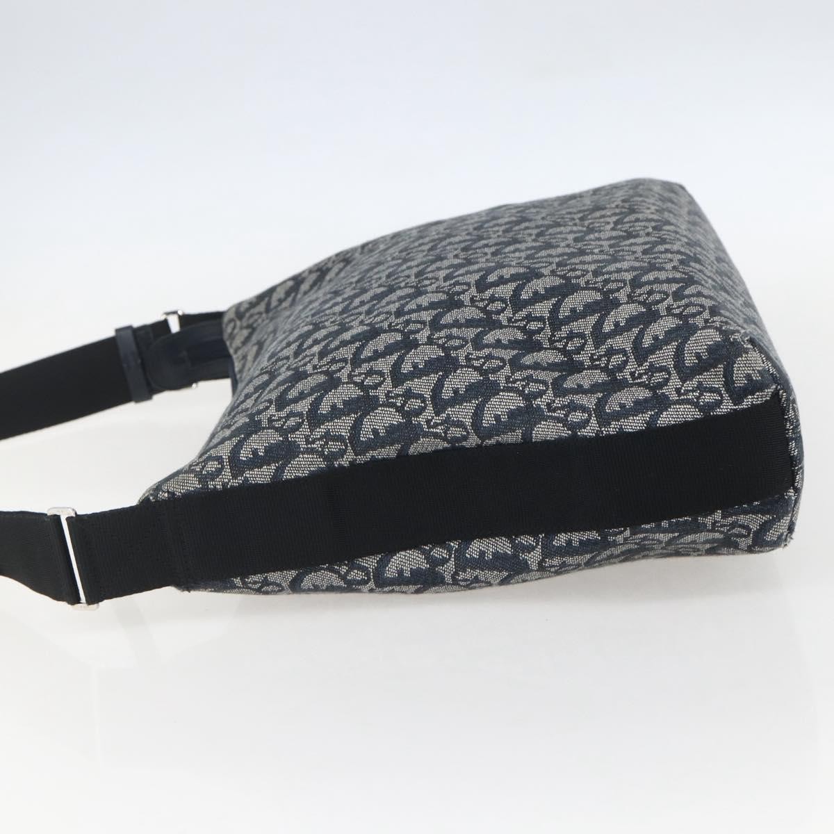 Christian Dior Vintage Trotter Shoulder Bag Navy Canvas Good condition - Inside View