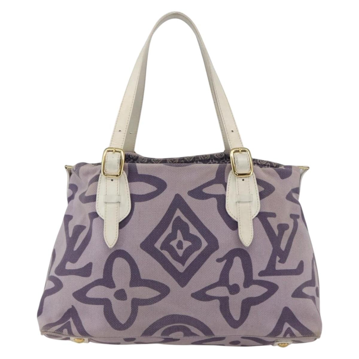 Louis Vuitton Tahitienne Cabas Purple Canvas Good condition - Back View