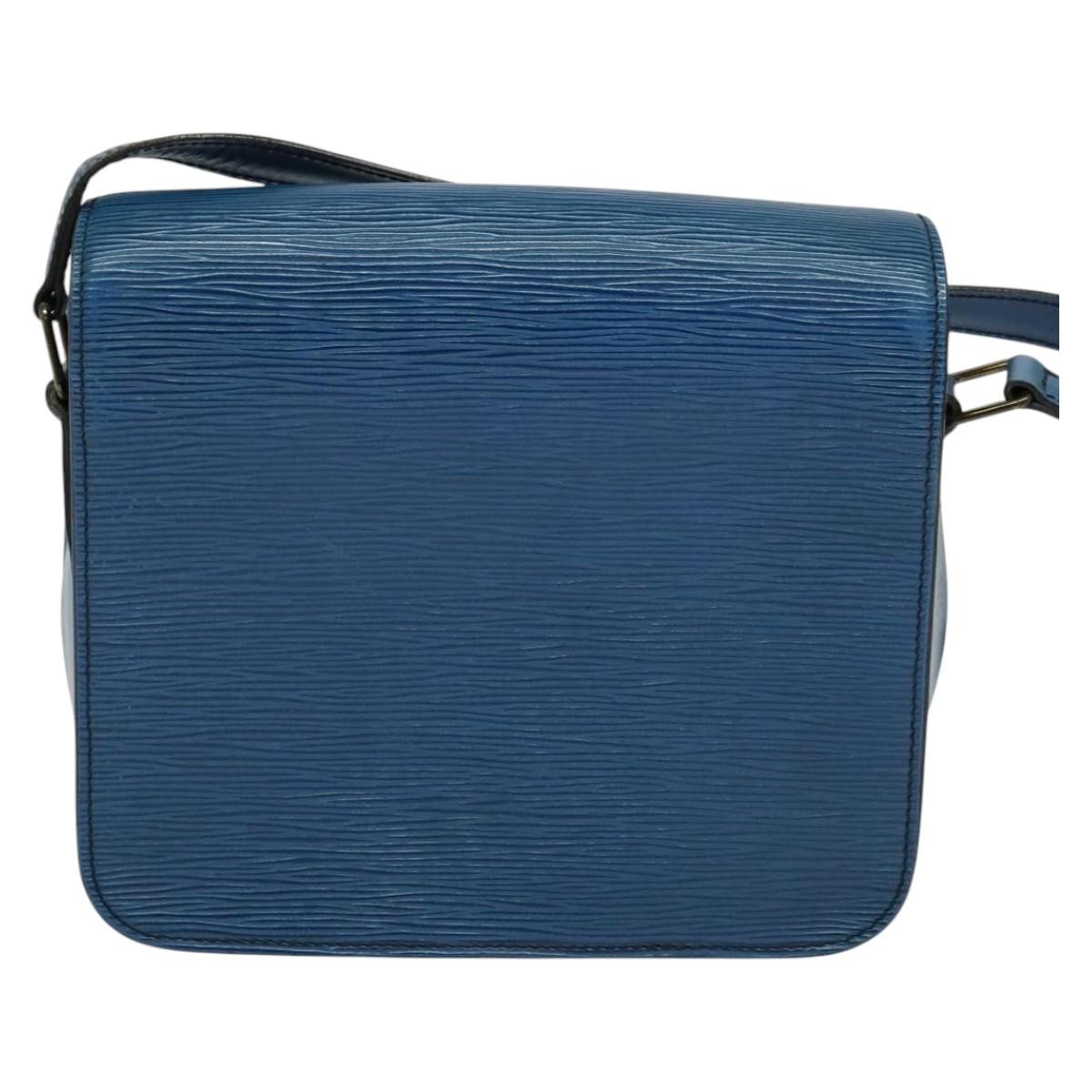 Louis Vuitton Cartouchiere Handbag Blue Leather Fair condition - Back View