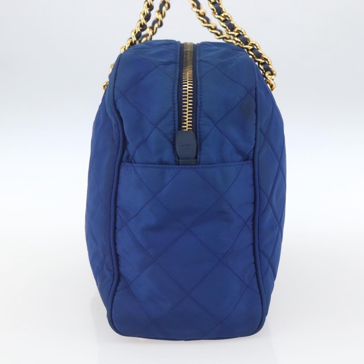 Prada Chain Shoulder Bag Blue Fair condition - Model View