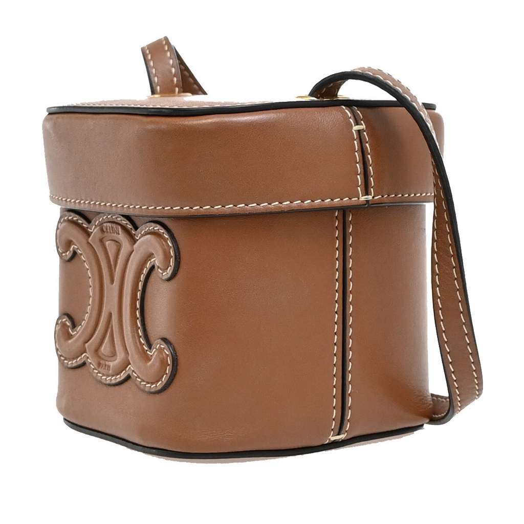 Celine Cuir Triomphe Box Bag Brown Leather Good condition - Inside View