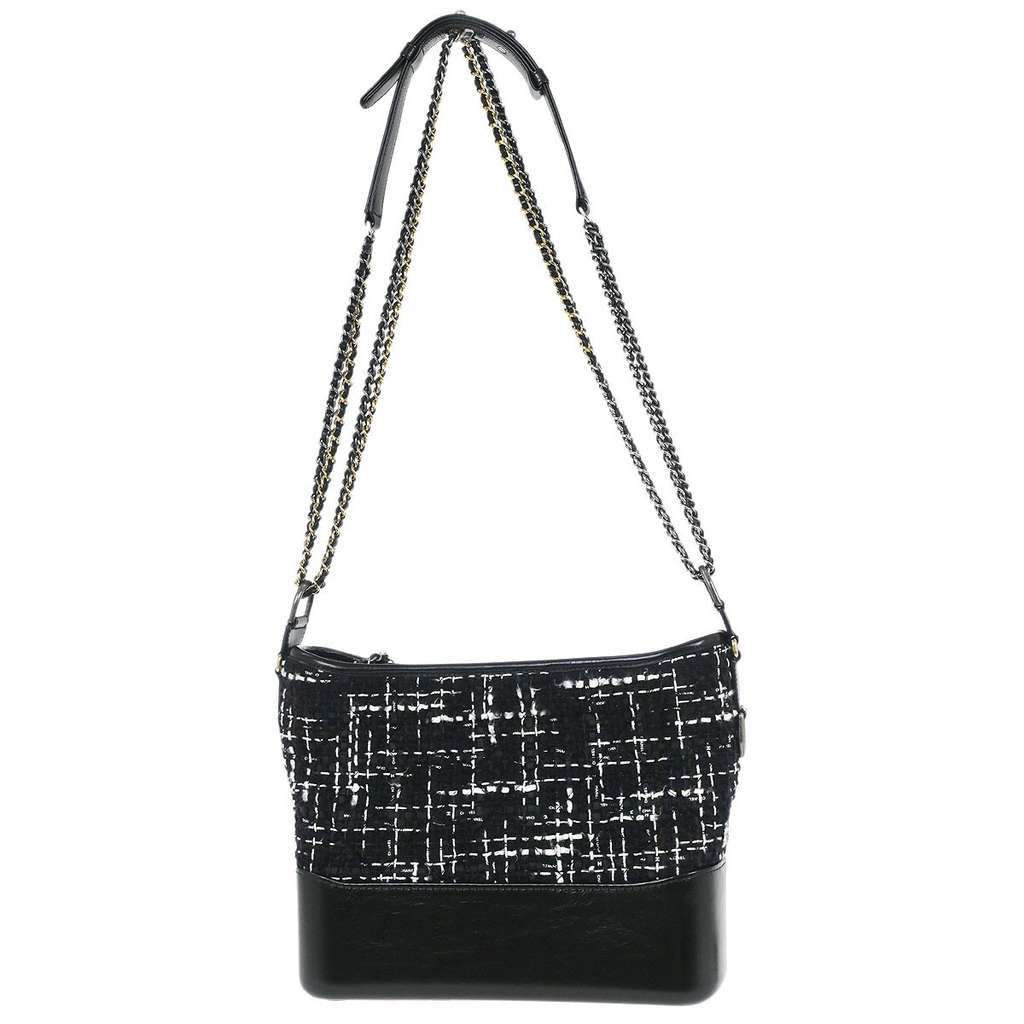 Chanel Gabrielle Hobo Black Tweed Good condition - Back View