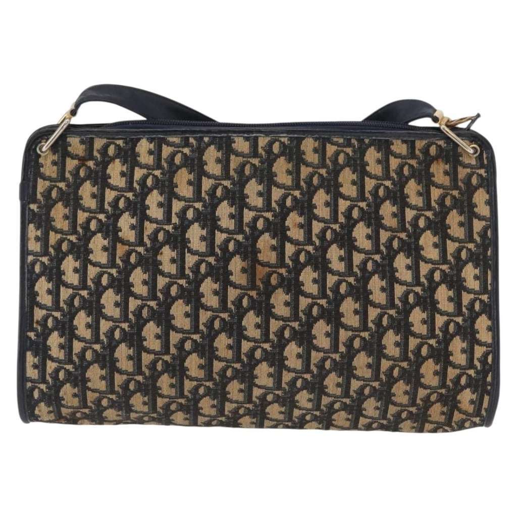 Christian Dior Vintage CD trotter Shoulder bag Navy Canvas Fair condition - Back View