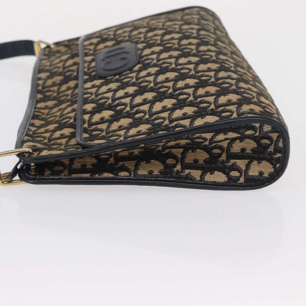 Christian Dior Vintage CD trotter Shoulder bag Navy Canvas Fair condition - Model View