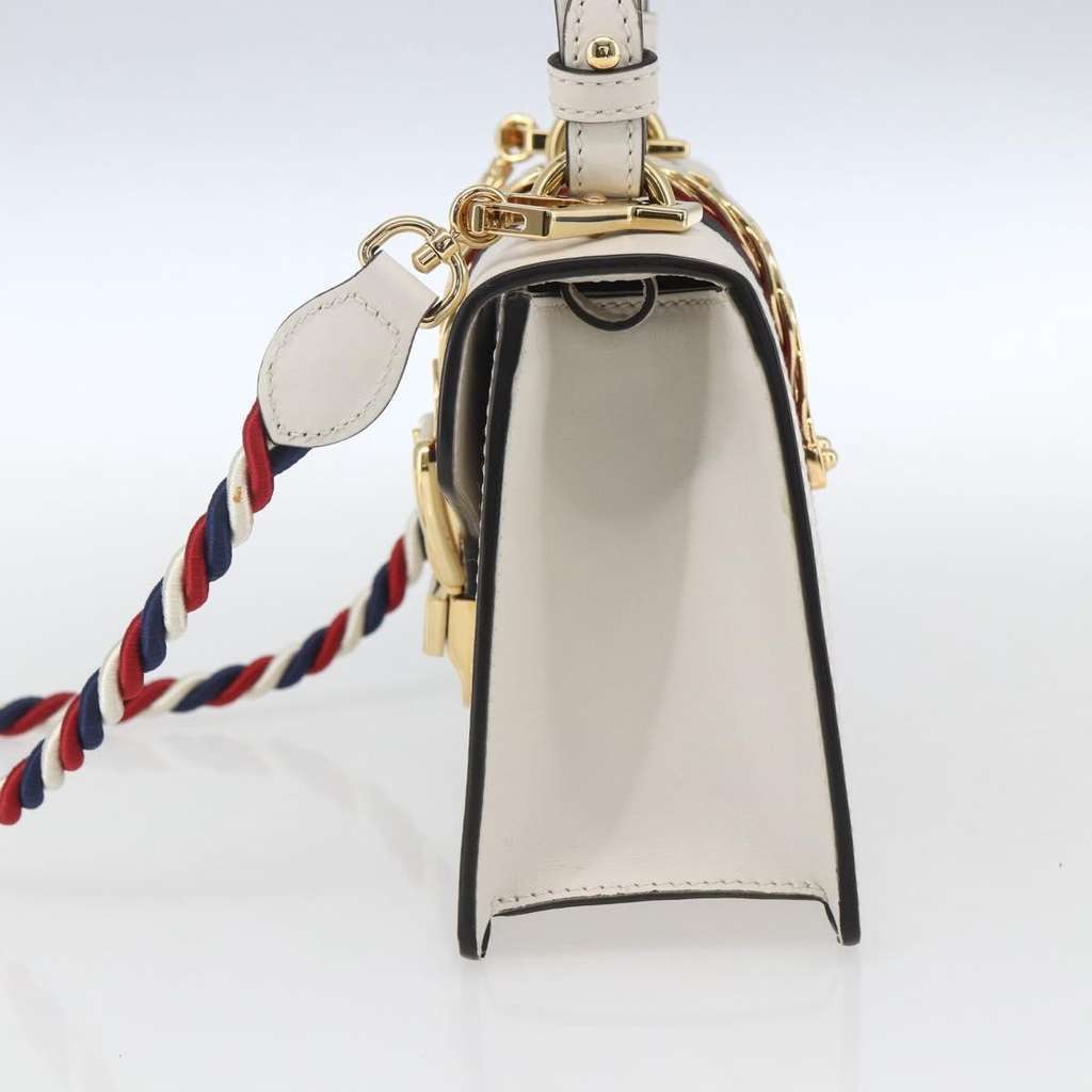 Gucci Sylvie Top Handle Bag White Leather Good condition - Model View