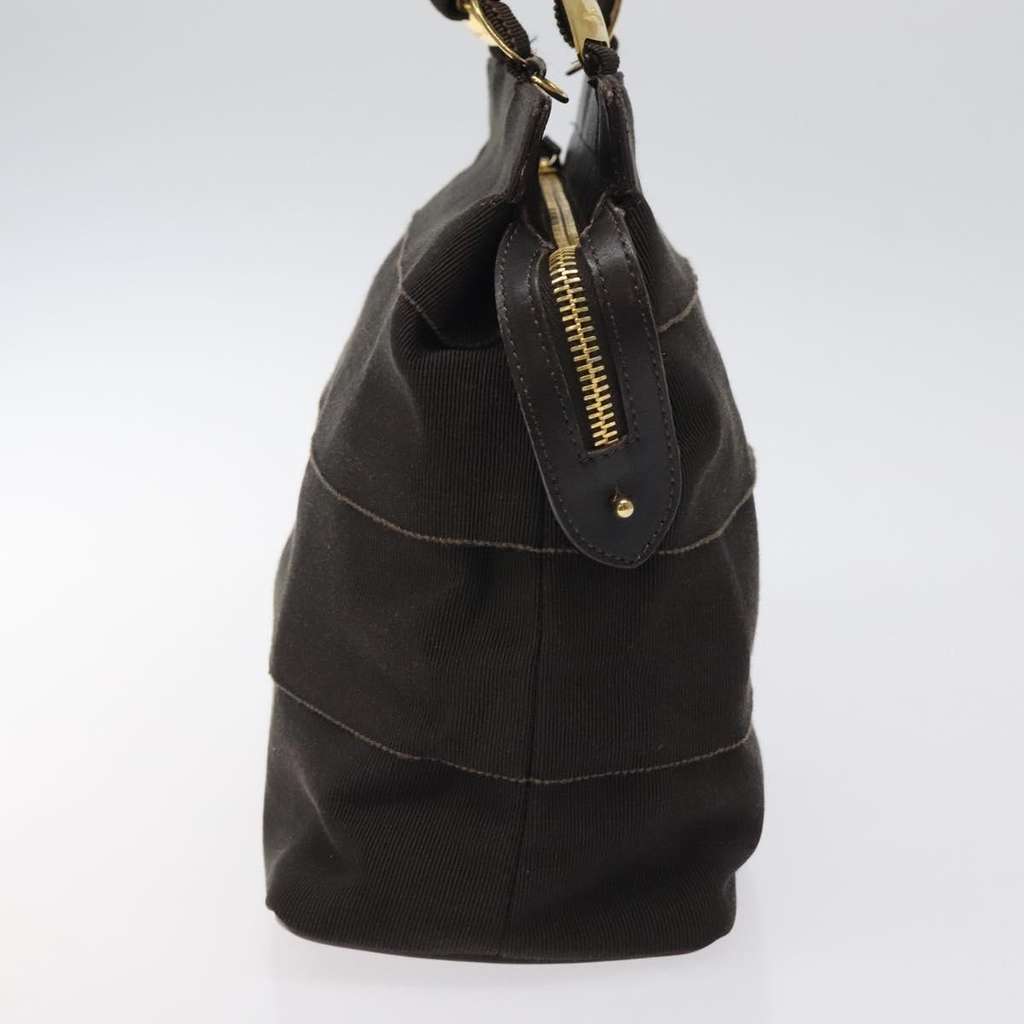 Salvatore Ferragamo Vala Handbag Brown Canvas Good condition - Model View