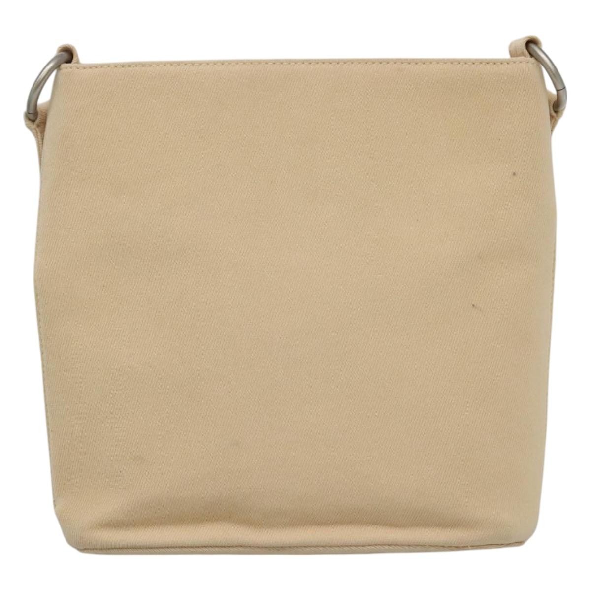 Prada Zip Messenger Beige Canvas Good condition - Back View