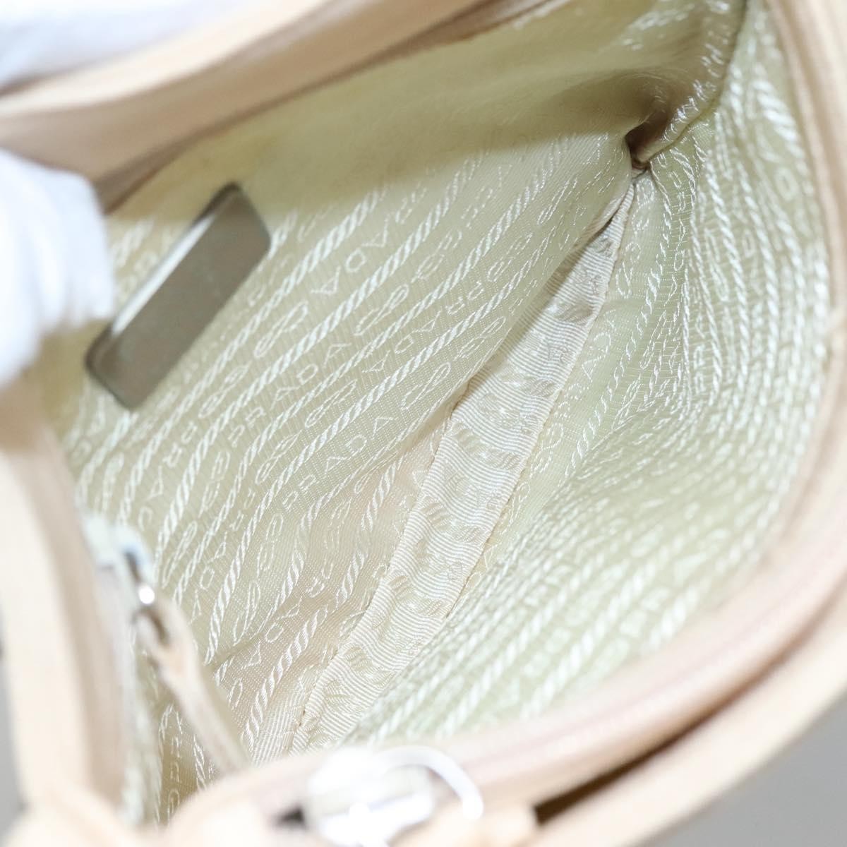 Prada Zip Messenger Beige Canvas Good condition - Box View