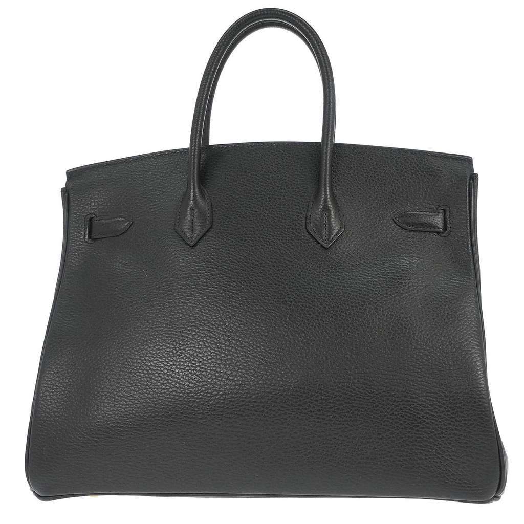 Hermès Birkin Handbag Black Leather Good condition - Back View