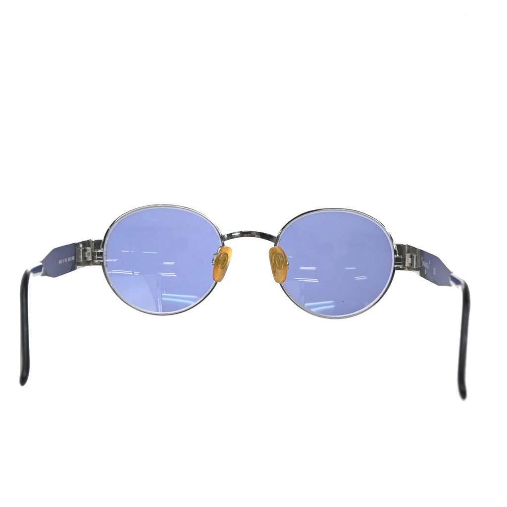 Chanel CHANEL Logo Sunglasses Eye Wear Blue Metal Good condition - Back View