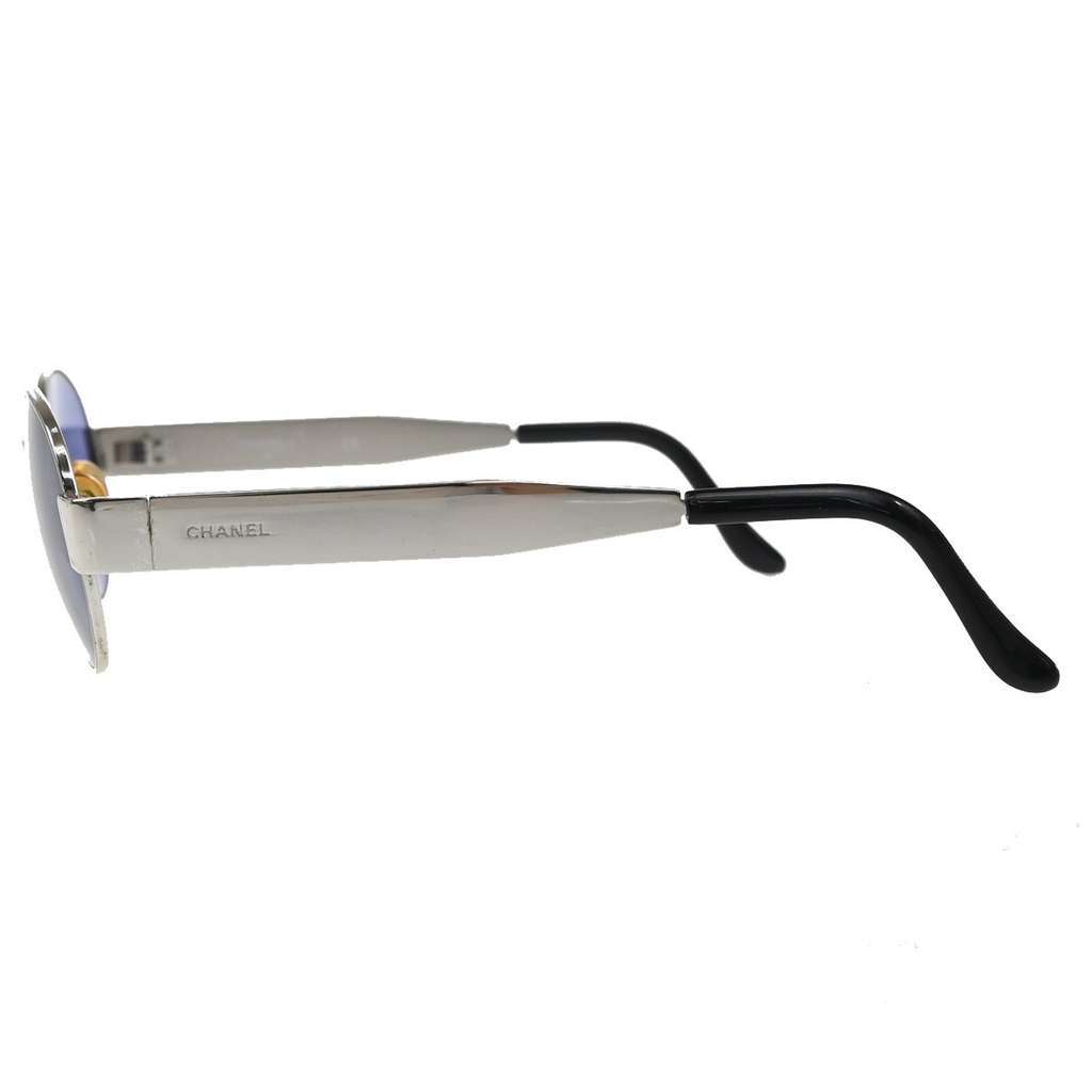 Chanel CHANEL Logo Sunglasses Eye Wear Blue Metal Good condition - Inside View