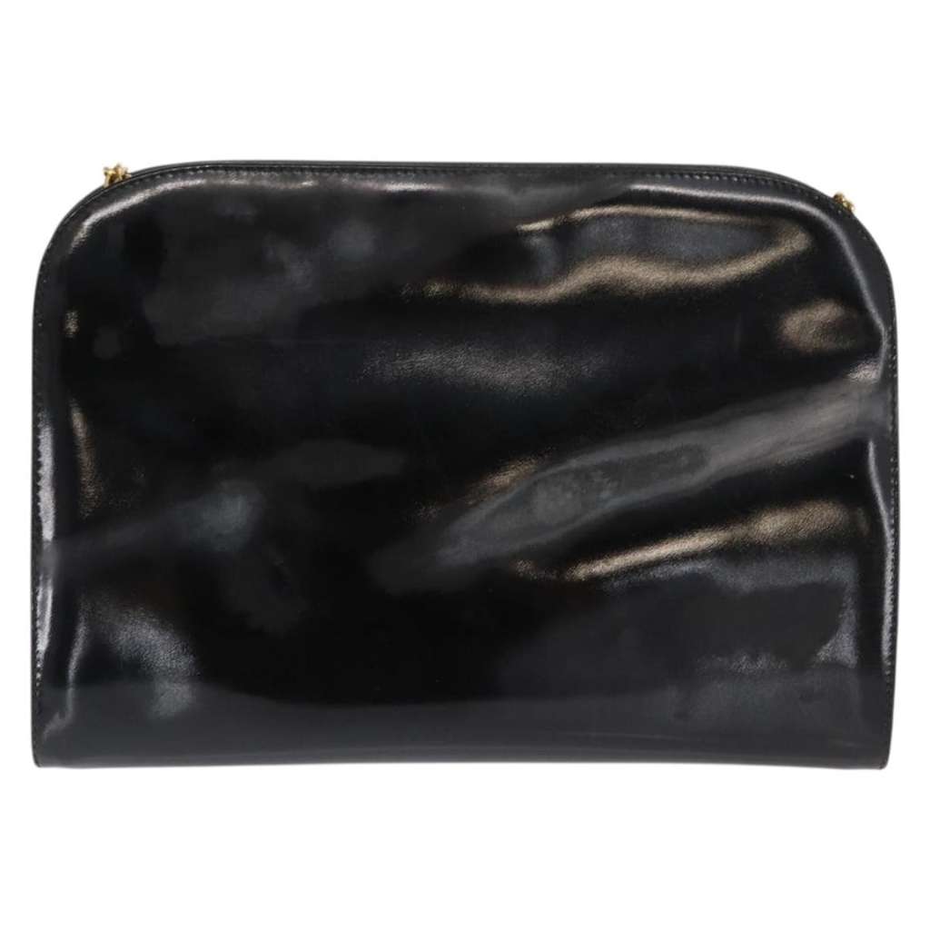 Salvatore Ferragamo Vintage Gancini Chain Shoulder Bag Black Good condition - Back View