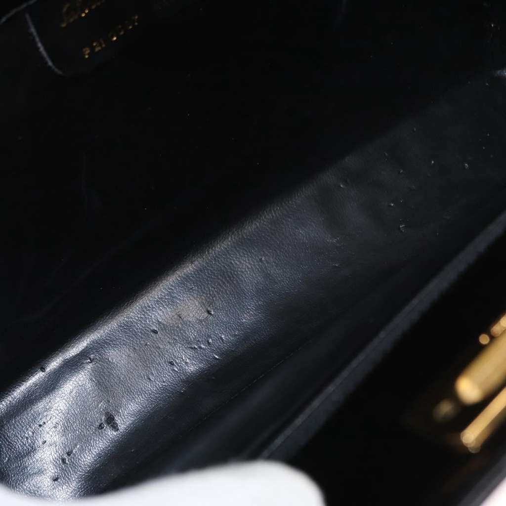 Salvatore Ferragamo Vintage Gancini Chain Shoulder Bag Black Good condition - Box View