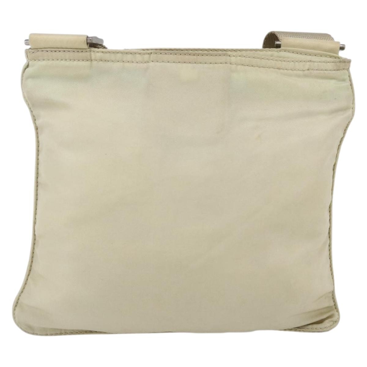 Prada Front Pocket Messenger Bag Beige Good condition - Back View