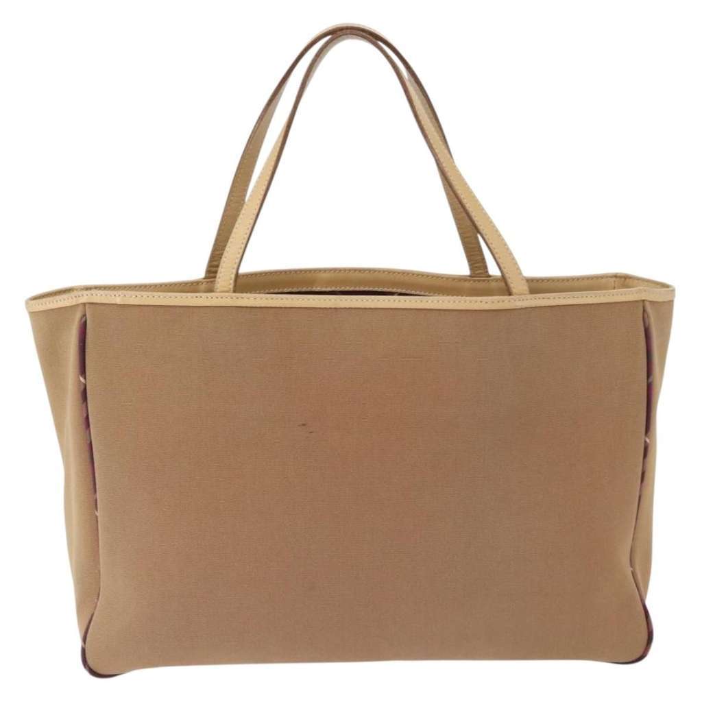 Burberry Blue Label Tote Bag Beige Canvas Fair condition - Back View