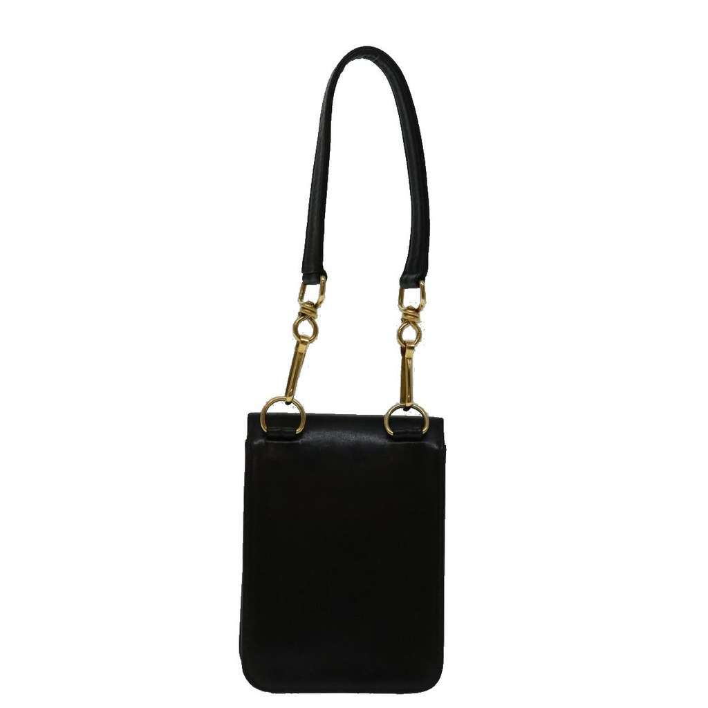 Chanel Vintage Button Waist Bag Beige Leather Good condition - Back View