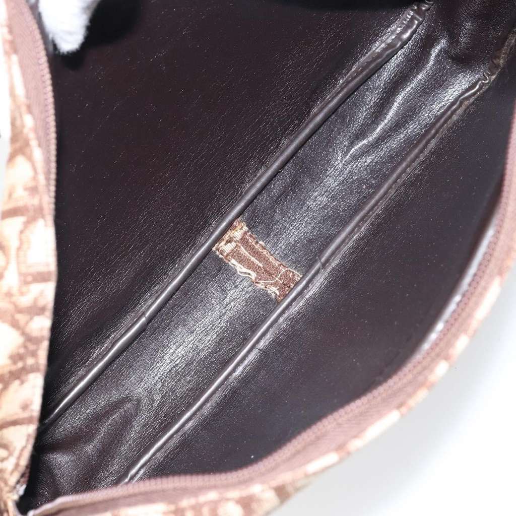 Christian Dior Vintage Trotter Crossbody Bag Brown Canvas Good condition - Box View