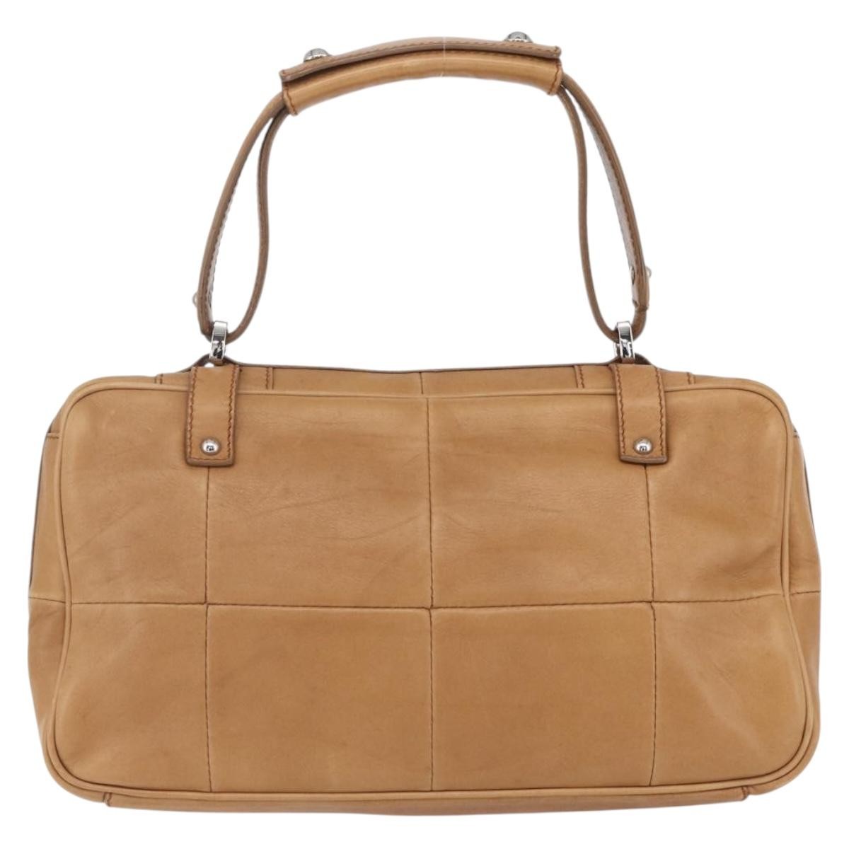 Salvatore Ferragamo Gancini handbag Brown Leather Good condition - Back View