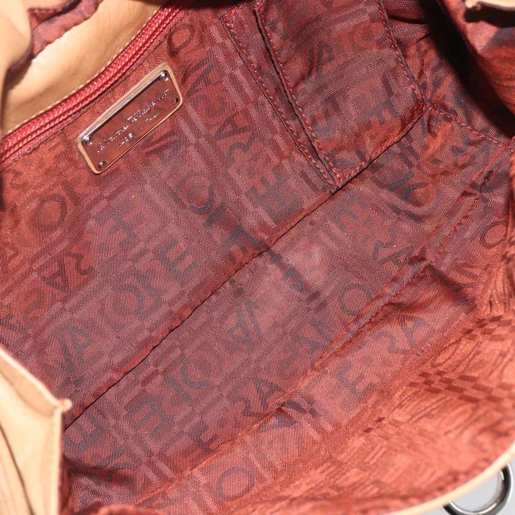 Salvatore Ferragamo Gancini handbag Brown Leather Good condition - Box View