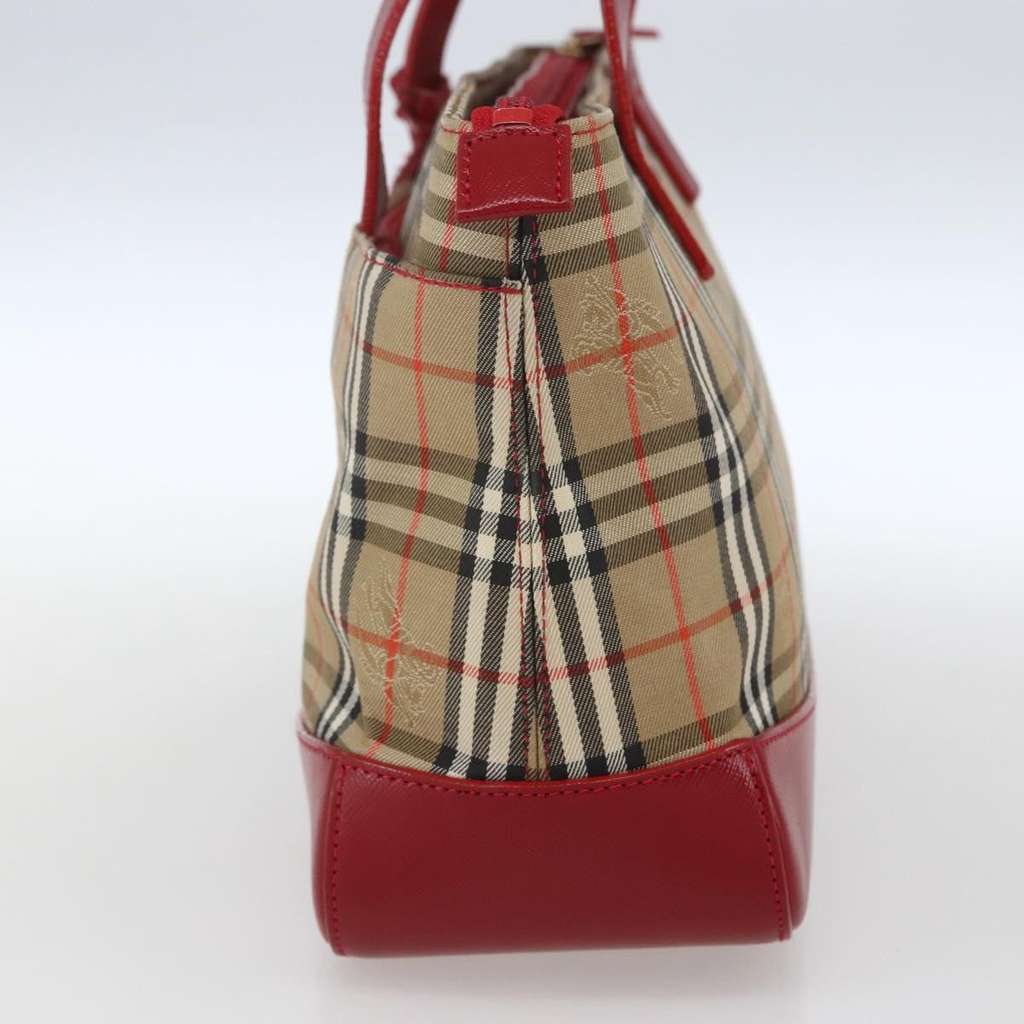 Burberry Nova Check Handbag Beige Canvas Good condition - Model View