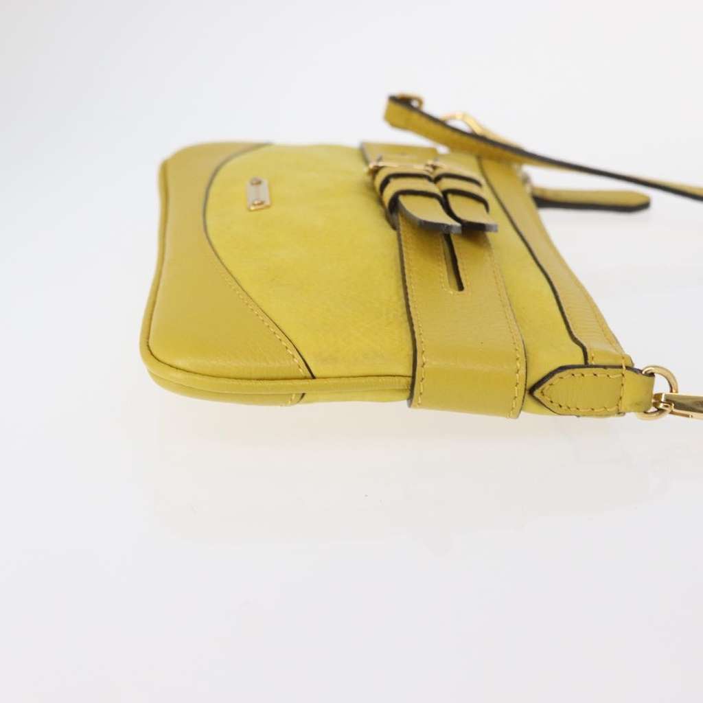 Burberry Vintage Shoulder Bag Yellow Leather Good condition - Inside View