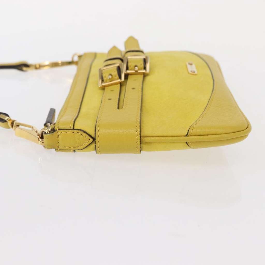 Burberry Vintage Shoulder Bag Yellow Leather Good condition - Model View