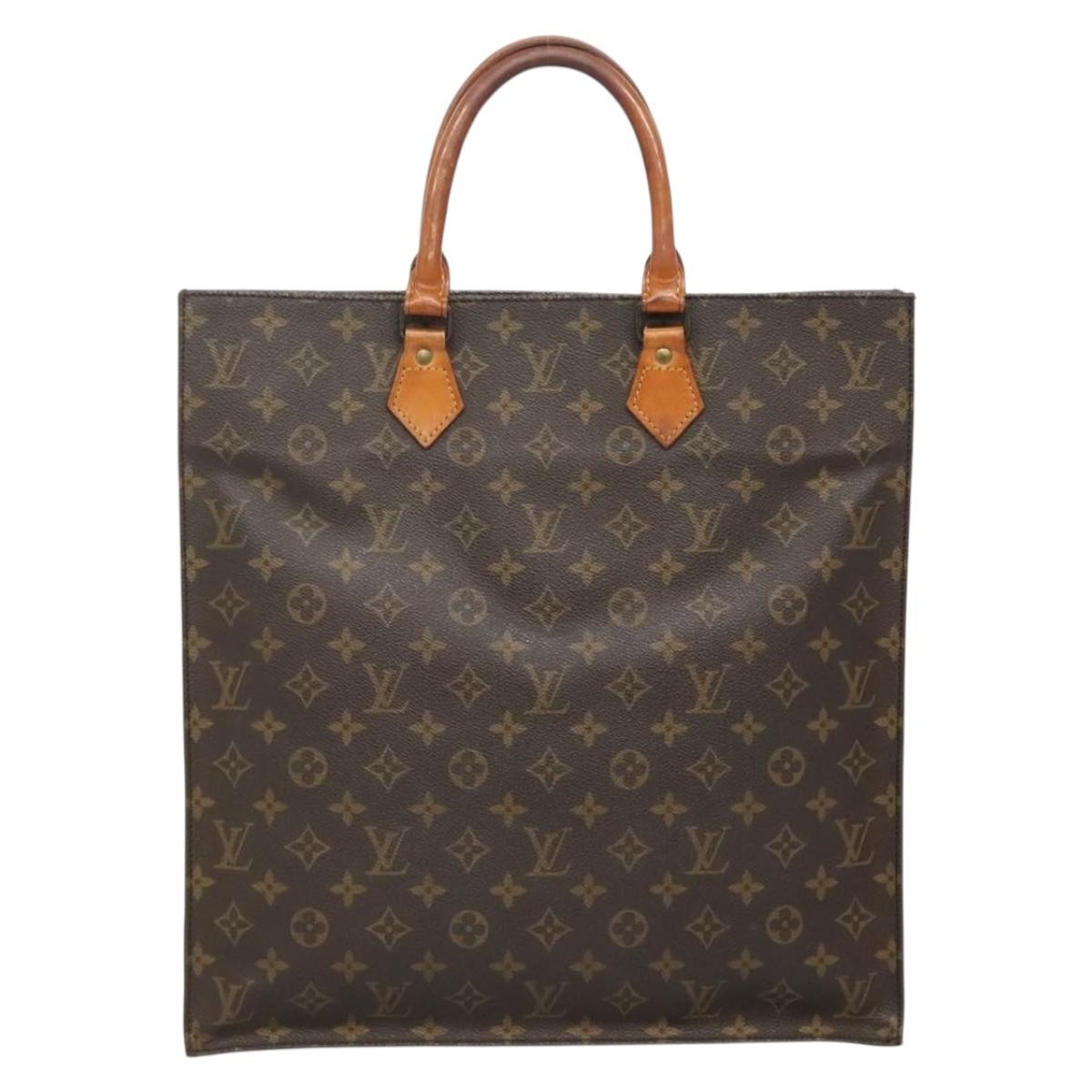 Louis Vuitton Sac Plat Bag Brown Canvas Fair condition - Back View