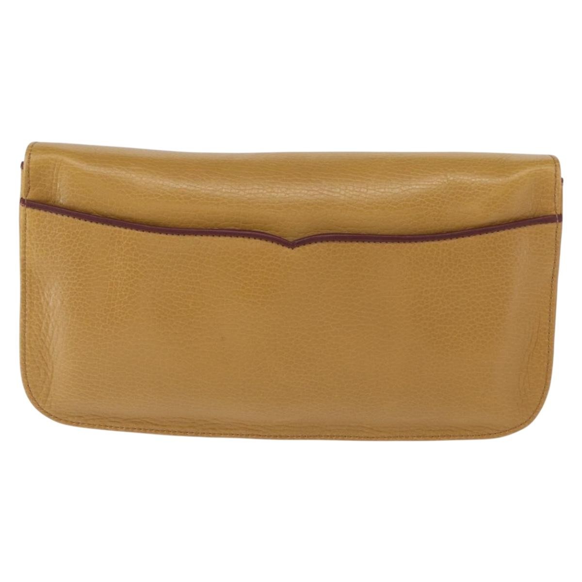 Cartier Must de Cartier Clutch bag Yellow Leather Good condition - Back View