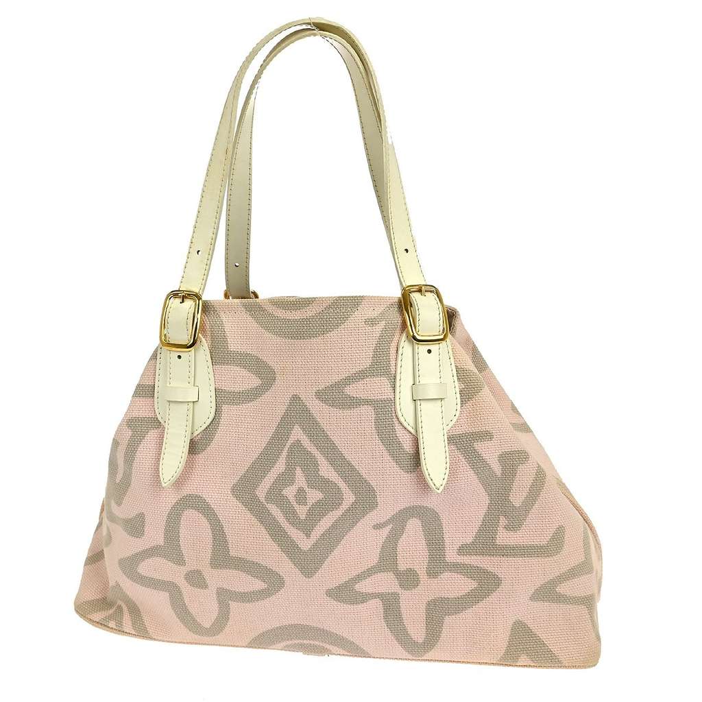 Louis Vuitton Tahitienne Cabas Pink Canvas Good condition - Back View