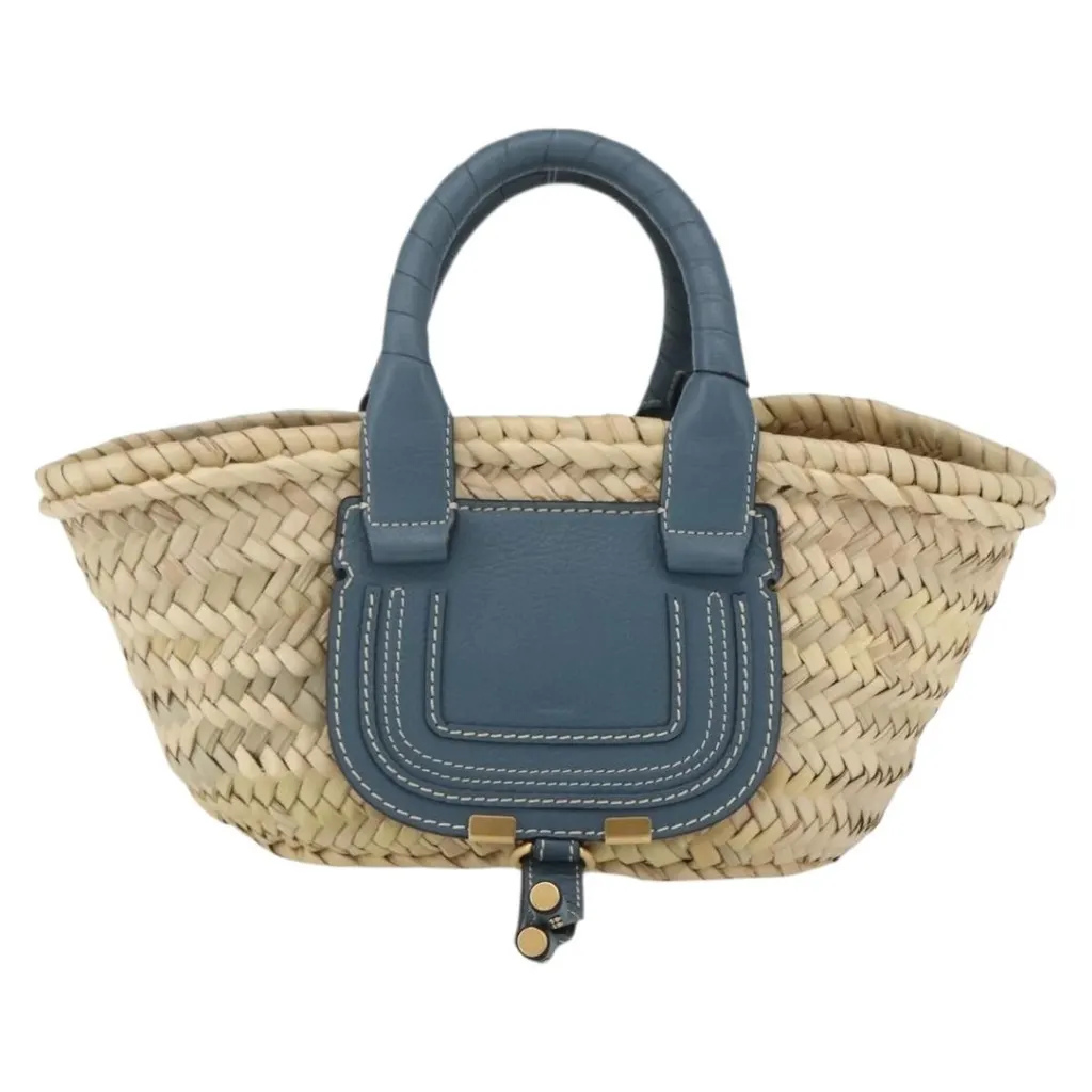 Chloe Marcie Basket Bag Beige Good - Front View