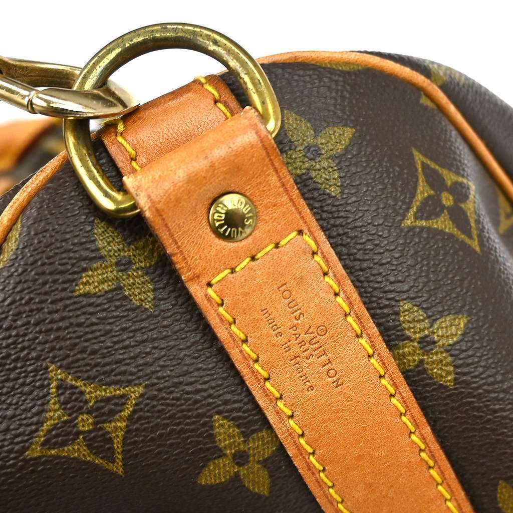 Louis Vuitton Keepall Bandouliere Bag Brown Canvas Good condition - Model View