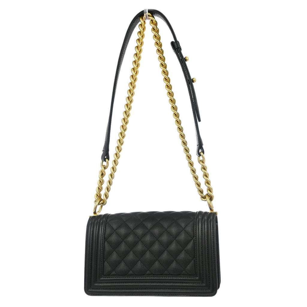 Chanel Boy Flap Bag Black Leather Very good condition - Back View