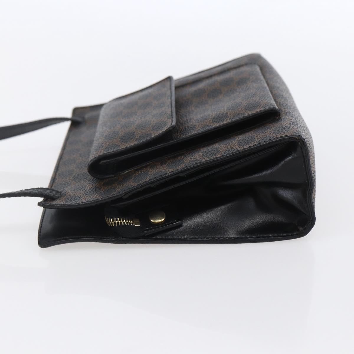 Celine Vintage Macadam Shoulder Bag Black Canvas Good condition - Inside View