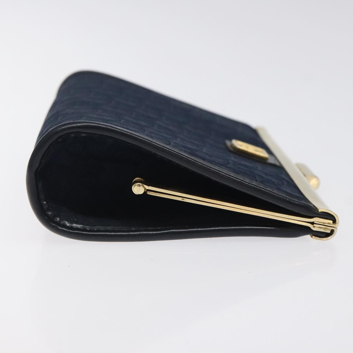 Christian Dior Vintage Trotter Pouch Navy Canvas Good condition - Inside View